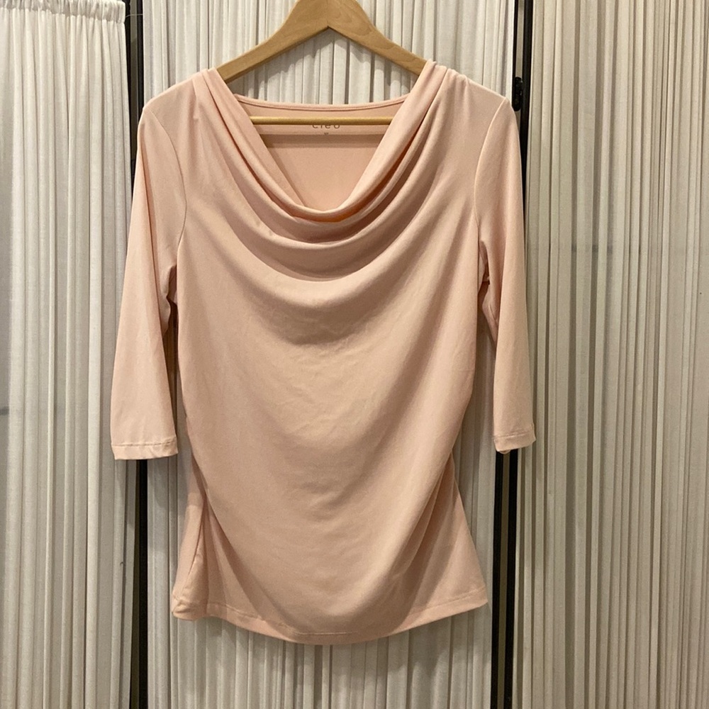 EUC - Cleo Drape Neck Top - Size Small